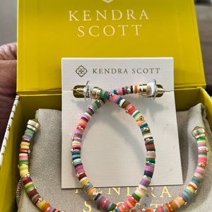 Kendra Scott large Reece bright colored hoop earrings